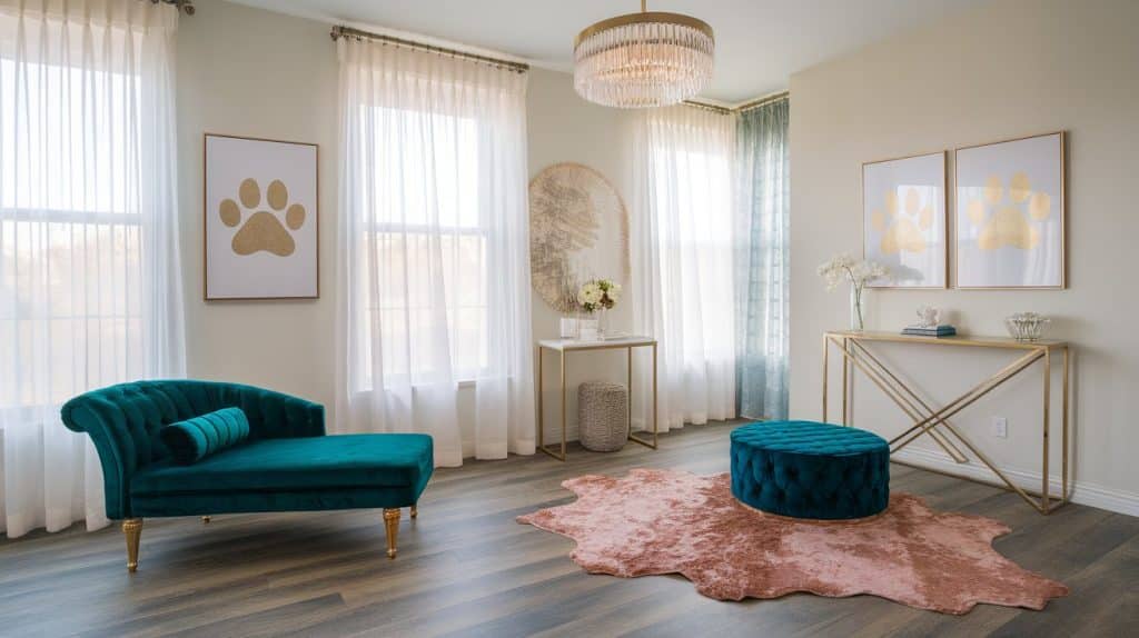 glamorous opulent dog room